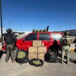 Asegura SSPE vehículo blindado, explosivos y 90 kilos de marihuana en Madera