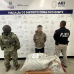 Detienen a dos hombres con droga; uno con 4 kilos de mariguana