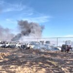 Fueron cerca de 100 autos con daños totales tras incendio en yonke