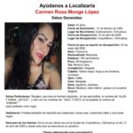 Carmen Rosa Monge López, desapareció en Ciudad Cuauhtémoc