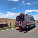 Volcadura sobre la carretera a Carichí deja tres lesionados