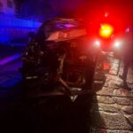 Por omitir un alto patrullas terminan impactándose; hay tres lesionados