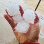Cae tormenta acompañada de granizo en la zona noroeste
